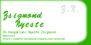 zsigmond nyeste business card